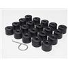 Partsdealers Copridadi rotondi per VW Arteon Beetle Caddy Golf Jetta Polo Passat Scirocco Skoda Tiguan T-Cross T-Roc (nero opaco 16+4)