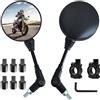 JIDAYOEU Specchietti Moto Manubrio, 7/8 22mm Universal Moto Specchietto Retrovisore | Specchietti Moto Pieghevoli, con 8mm 10mm Filettato, per Moto Scooter Cruiser, 1 Paio