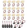 HUAZIZ 15 Pezzi DC 3-24V cicalino elettronico, Piezoelettrico Buzzer Elettronico Buzzer Continuo Suono Intermittente Segnale Acustico di Allarme Sonoro+10 Pezzi connettore batteria 9v(Bianco)