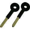 fiXte - 2 chiavistelli universali in ottone per porte e finestre, 80 mm, lunghezza chiave 30 mm