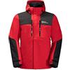 Jack Wolfskin Giacca Jasper 3 in 1, Uomo, Adrenaline Rosso, 3XL