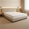 Farmarelax - Materasso Matrimoniale Memory 160x190, Altezza 20 cm, 2 cm Memory Foam, Antiacaro e Antibatterico, Traspirante, Tessuto Bielastico, 100% Made in Italy