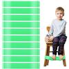 FUIPVGI 10 pezzi Elastici Fitness, Stretch Foot Bands Chair Fidget Bands, Elastici Fitness Bande per il Rafforzamento di Gambe Braccia Fianchi il Pilates Squats Lunges Stretching Yoga (Verde)