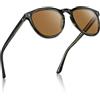 Carfia Chic Occhiali da Sole Polarizzati Uomo Donna Vintage Tortoiseshell Occhiali da Sole dall'Italia Acetato Materiale CA2307