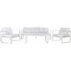 DKD Home Decor Divano da Giardino DKD Home Decor Bianco Alluminio 78 cm 184 x 72 x 78 cm