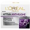 L'Oréal Paris Attiva Antirughe 55+ Crema Viso Donna Antirughe Riparatrice Giorno e Notte con Calcium, 50 ml
