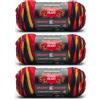 Red Heart All in One Granny Square Black- Filato Moody Cherry - 3 confezioni da 250 g - 100% acrilico - pettinato #4 (medio) - 381 m - per lavoro a maglia, uncinetto e amigurumi
