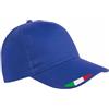 Berretto adulto cotone modello baseball a 5 pannelli Mameli personalizzate o neutre