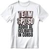 Abbigliamento personalizzate. Maglietta in cotone con grafica originale addio al celibato Team sposo - personalizzate o neutre
