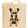 Shopper personalizzate. Shopper in cotone naturale 38 x 42 - Grafica originale con bambino in stile una notte da leoni - personalizzate o neutre