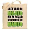 Shopper personalizzate. Shopper con scritte per addio al nubilato in cotone naturale - personalizzate o neutre