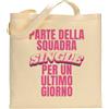 Shopper personalizzate. Shopper in cotone naturale 38 x 42 con grafica originale addio al nubilato parte della squadra single per un ultimo giorno - personalizzate o neutre