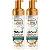 Garnier 2x Garnier Ambre Solaire Natural Bronzer Mousse Autoabbronzante con Acqua di Cocco Idratante - 2 Flaconi Spray da 200ml