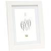 Deknudt Frames S66KF1-P1-13.0X18.0 - Cornice quadro/foto Basic con passepartout, bordi in legno/MDF, colore: Bianco,13 x 18 cm, beige