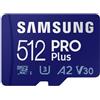 Samsung Memorie MB-MD512KB PRO Plus Scheda MicroSD da 512GB, UHS-I U3, fino a 160 MB/s, USB Card Reader incluso