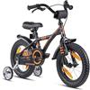PROMETHEUS BICYCLES bicicletta bambina 4 anni bici per bambini bici bambina bambino 14 pollici bimba con rotelle e freno contropedale Nero Arancione