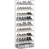 AcornFort S-526 Scarpiera a 8 Ripiani, Scaffale Portascarpe, Organizzatore per Scarpe per 16-24 Paia di Scarpe, 30 x 56 x 140 cm, 16mm Addensare Extra Pipa, Corridoio, Camera da Letto (Bianca)