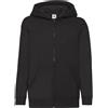 FRUIT OF THE LOOM Felpa KIDS CLASSIC HOODED SWEAT JACKET a Zip Intera con Cappuccio Felpata FR620450