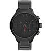 Armani Exchange Orologio da uomo, movimento cronografo al quarzo, cassa in acciaio inossidabile nero da 49 mm con bracciale in acciaio inossidabile, AX1277