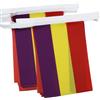 AZ FLAG Ghirlanda 6 Metri 20 Bandiere Repubblica Spagnola 21x15cm, Bandiera Spagna Repubblicana 15 x 21 cm - Festone Bandierine