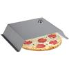 Relaxdays Inserto per Pizza BBQ, con Termometro, Box Forno, Acciaio Inox, 10x55,5x40 cm, Cover per Barbecue, Argento