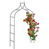 Relaxdays Arco per Rampicanti da Giardino, Sostegno in Ferro per Rose, HxLxP: 255x140x38 cm, Supporto per Piante, Nero