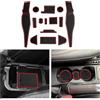 CDEFG Compatibile con Ford Puma MK2 2020-2023 2024, Tappetino Antiscivolo Antipolvere Antigraffio Tappetini in Gomma Portabicchieri per Interni Auto Puma MK2 Accessori (Rosso)