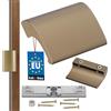 KOTARBAU Maniglia per porta del balcone, in alluminio dorato, maniglia per porta del balcone, sicura per fumatori e porte, chiusura universale