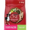 PURINA ONE Medium/Maxi >10kg | Controllo del Peso Cani Sterilizzati| Crocchette Ricche di Tacchino per Cani | Adulti | Sacchetto da 2,5 Kg