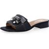 Soffice Sogno Sabot in tessuto con inserto in pelle tacco 3 cm