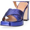 Galieti Sandali in pelle con fasce intrecciate tacco 9,5 cm