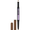 Maybelline New York Matita-Ombretto Express Brow 2-in-1, Per sopracciglia piene e naturali, Med Brown (02)