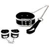 BONDAGERIE Kit Collare e Manette gotico per Coppia, accessori femdom schiava slave