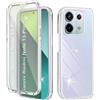 Yutwo Cover per Redmi Note 13 Pro 5G (Non per Note 13 Pro 4G) Antiurto Custodia 360 Gradi con Protezione dello Schermo Integrata Rugged Full Body Protettivo Case Trasparente Cover per Redmi Note 13 Pro 5G