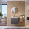 DEGHI Mobile bagno sospeso 60 cm antracite opaco con lavabo e specchio - Dedalo