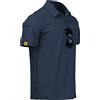 geeksport Polo Uomo Manica Corta Golf T-Shirt con portaocchiali abbottonatura Leggera Outdoor Estiva (Blu Scuro M)