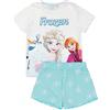 Disney Frozen Set Pigiama Bambina Blu | T-Shirt e Pantaloncini per Bambini Frozen Pjs | Gelido Avventura Design | Merce Ufficiale Regalo Perfetto per Piccole Principesse di Ghiaccio