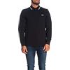 FRED PERRY FP LS Twin Tipped Shirt Maglia, Black, S Uomo