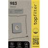 Top Filter TopFilter 64983 Set 4 Sacchetti per aspirapolvere Daewoo, Sacchetto per aspirapolvere e non tessuto polipropilene, Cartone, Gomma, 30x26 cm, Bianco