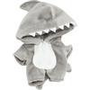 niannyyhouse Tutina in peluche da 10 cm, a forma di dinosauro, squalo, tutina morbida, accessori per vestire (grigio)