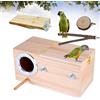 RoseFlower Scatola per Allevamento di Uccelli, Parakeet Nesting Box, Bird Aviary Cage Box for Finch Lovebirds Cockatiel Budgie Conure Parrot, 29 x 15 x 15 cm (Grande)