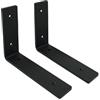 MLOQI 2 Pezzi Staffe per Mensole Pesanti Industrial, Reggimensola Legno, Reggi Mensola da Muro, Staffe a L, 5 mm di Spessore con Viti (15 cm)