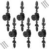 RXKFIGX Maniglie Cassetti 6 Pezzi Maniglia della Porta Vintage Maniglia dell'Armadio Pomelli Cucina Maniglia della Porta Vintage con Viti Nero Opaco Pomello Vintage per Credenze Guardaroba