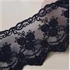 Sourcemall Nastro in pizzo, delicato nastro a corona per artigianato, cucito e decorazioni per abiti da sposa, 8,4 cm di larghezza, 4,6 m (nero)
