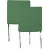 PARAMAISON Cuscino per Sedie da Cucina Generico, Set da 2 Cuscini, Antigraffio, con Laccetti, Interni od Esterni |Compatibile con Sedia Applaro| 35x35x5 cm| Verde