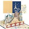 joyoldelf Biglietto Auguri Viaggio Pop Up - Biglietti di Auguri Compleanno 3D, Buono per Biglietti Aerei, Regalo in Denaro per le Vacanze, Tour di Parigi o Luna di Miele