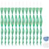 Relaxdays Spaventapasseri a Spirale in Set da 12, Riflettente, Balcone & Giardino, 40 cm, Allontana Piccioni, Verde