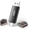 JOIOT Chiavetta USB 32 GB 3.0 Chiavetta USB C Pennetta Pen Drive Doppia Interfaccia 2 in 1 OTG Memoria Stick Drive per Smartphone PC Android l'Archiviazione dei Dati Nero