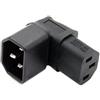 oniroview Adattatore di Alimentazione Angolare Retto 90° 220V 10A per PC, TV, UPS IEC320, presa C13 maschio C14