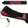 cabpay Cintura a luce rossa, 660 nm e 850 nm, luce a infrarossi per gambe, schiena, vita, spalle, collo, portatile, leggero, con impostazioni timer, per donne e uomini, colore nero
